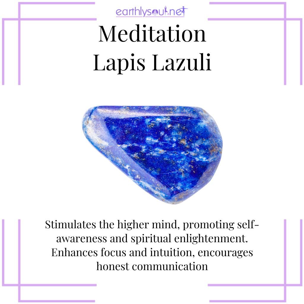 Lapis lazuli, your guide to elevated consciousness and focused meditation.