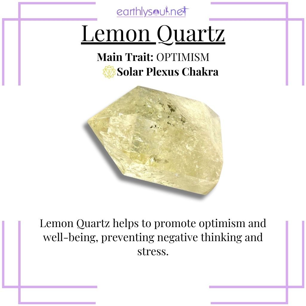 Bright lemon quartz for optimism and well-being