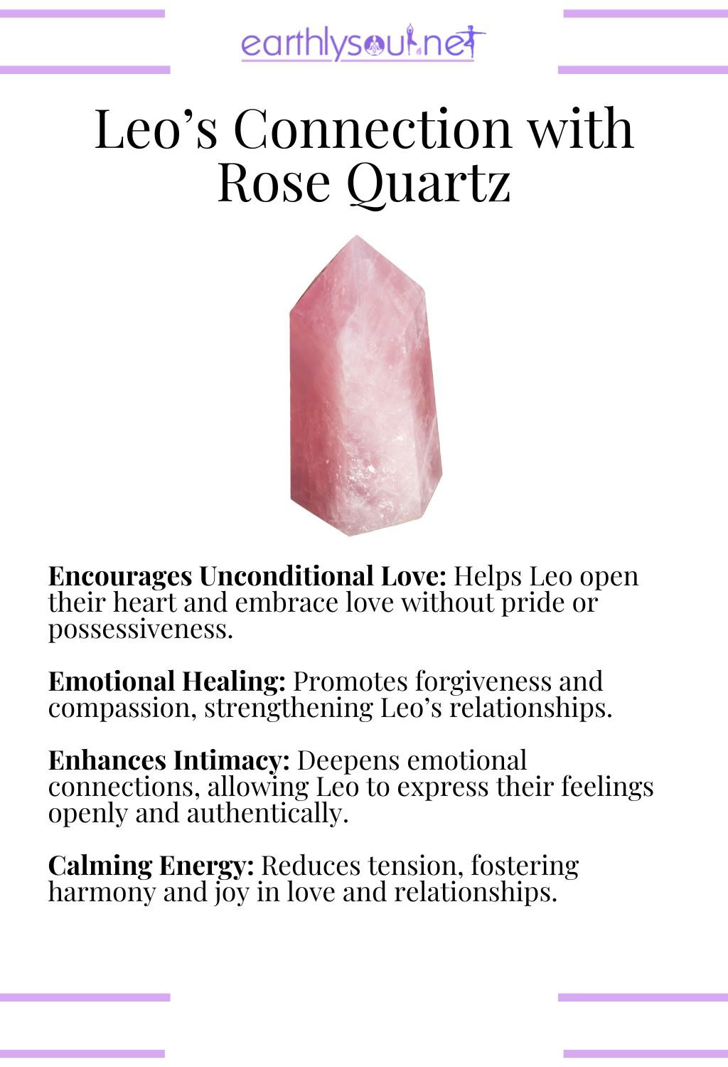 Rose quartz crystal, encouraging unconditional love and emotional healing, perfect for leo zodiac signs.