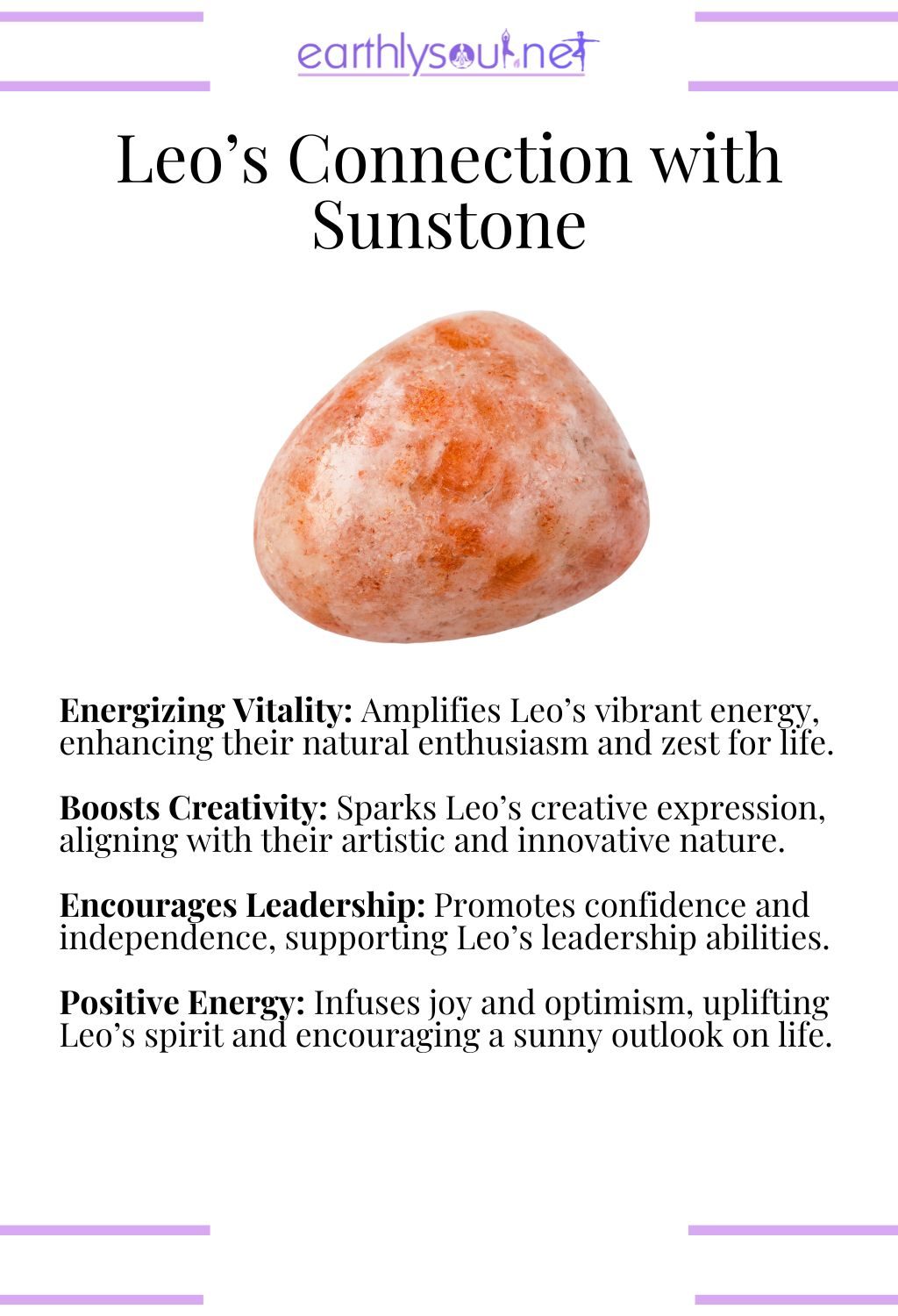 Sunstone crystal, enhancing vitality and creativity, ideal for leo zodiac signs.
