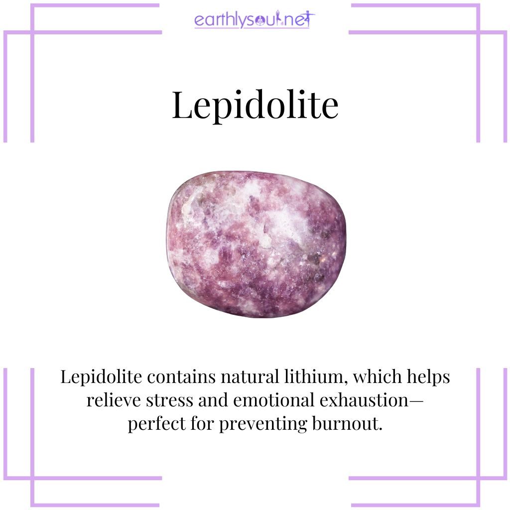 Lepidolite for stress relief and balance