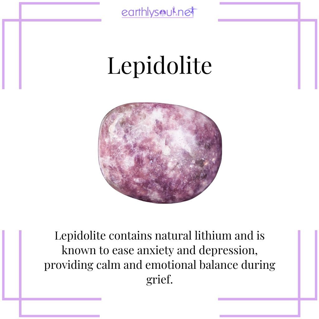 Lepidolite for calm during grief