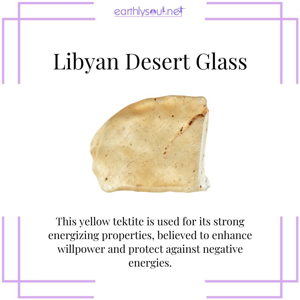 Libyan desert glass for energy and protection