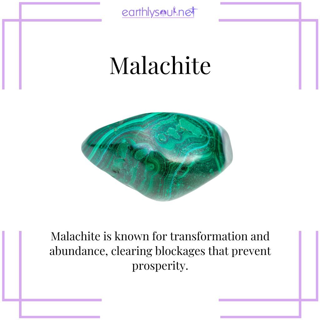 Malachite for transformation and wealth