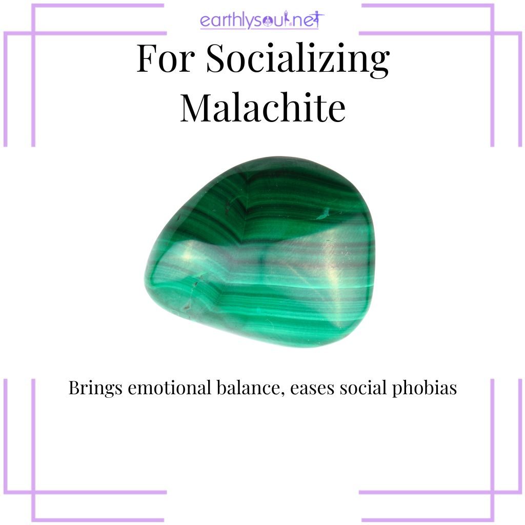Malachite for emotional stability in social situations