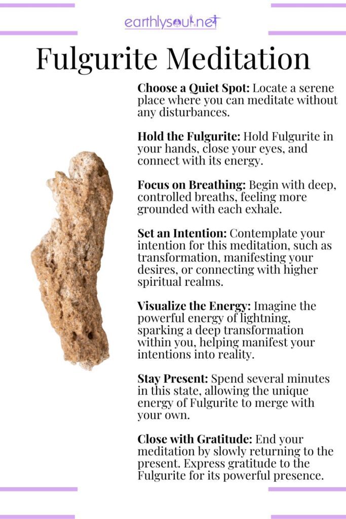 Fulgurite crystal meditation for transformation, manifestation, and spiritual connection