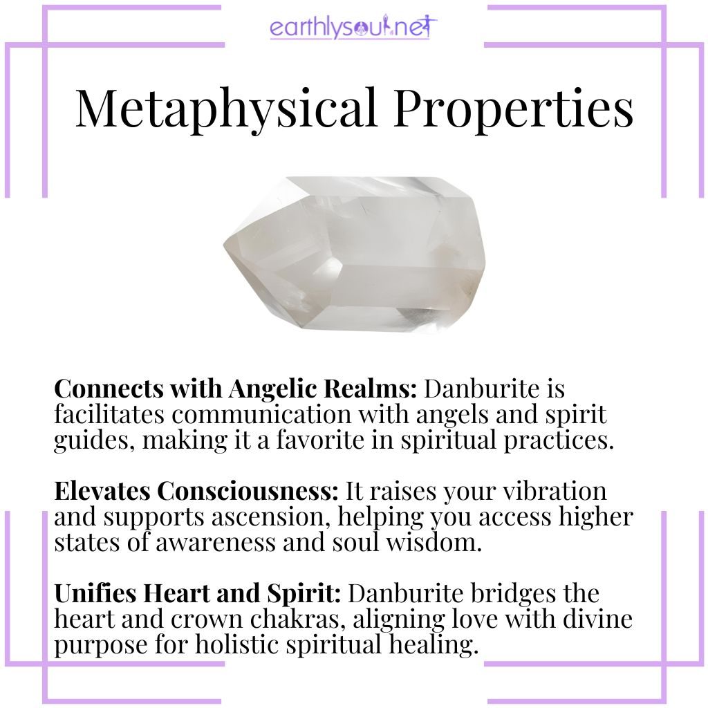 Danburite supports angelic connection, elevated consciousness, and heart-spirit alignment.