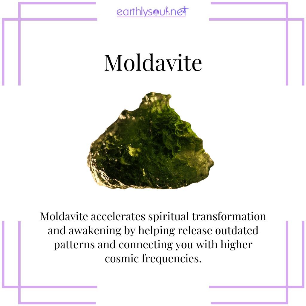 Moldavite for spiritual transformation
