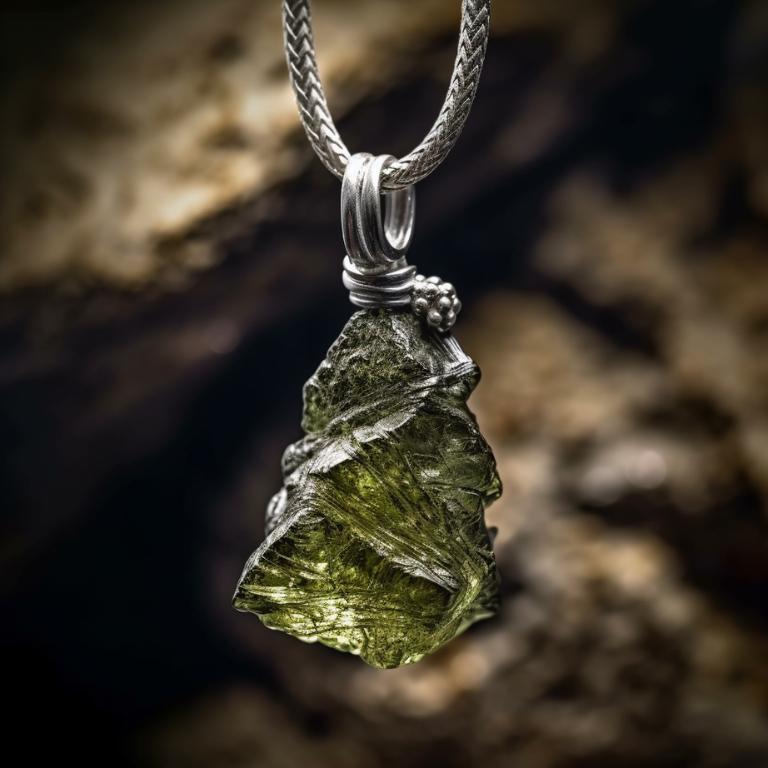Photo of moldavite pendant