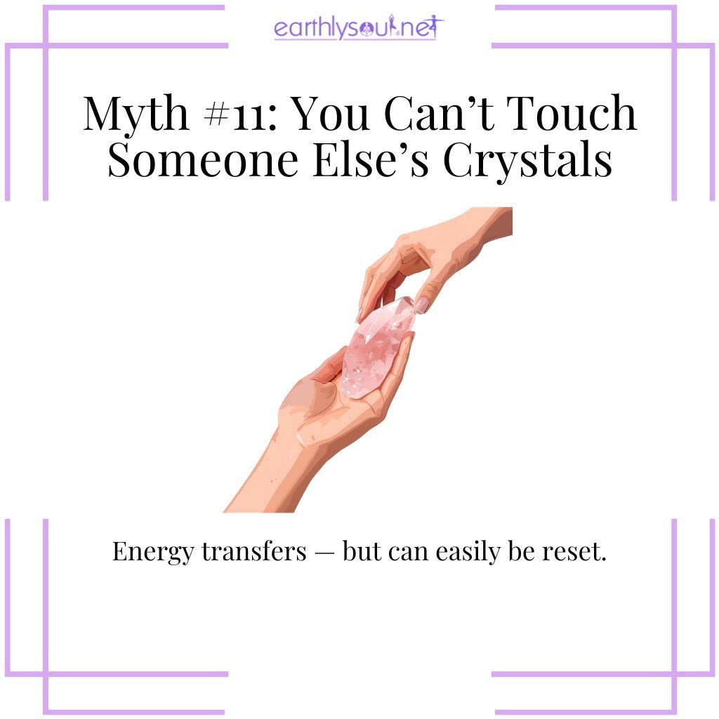 Shared crystals easily cleansed of transferred energy