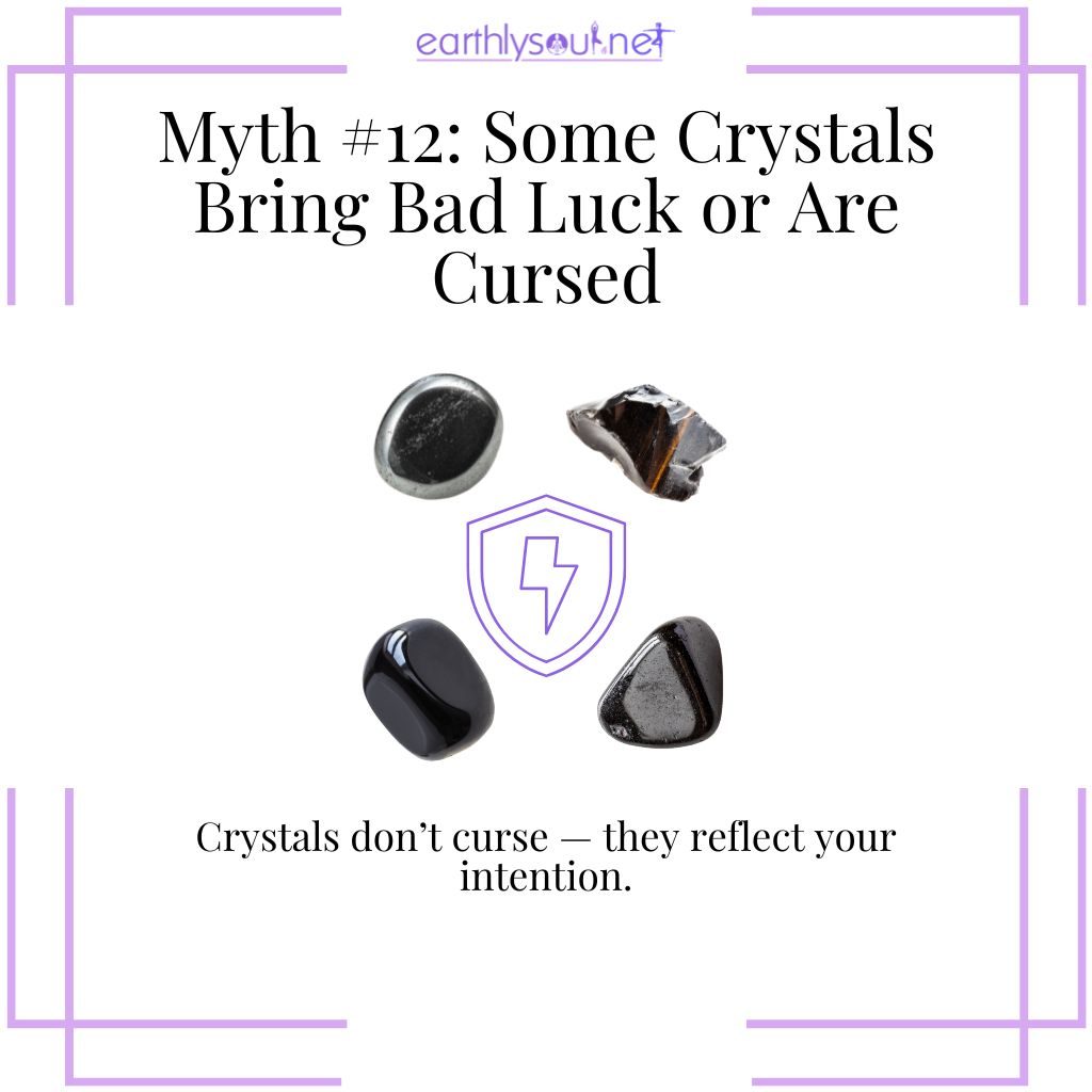 Crystals reflecting intention rather than bringing bad luck