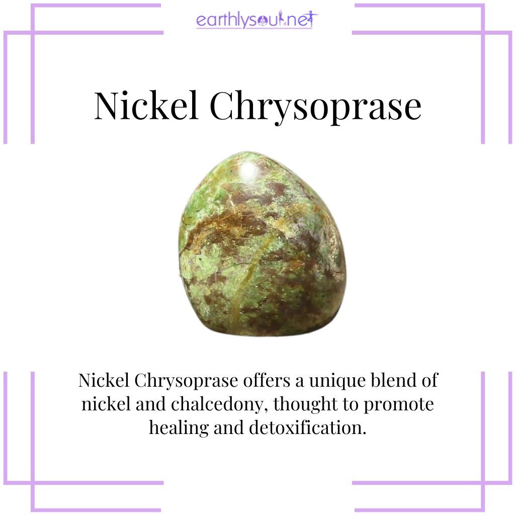 Nickel chrysoprase for healing