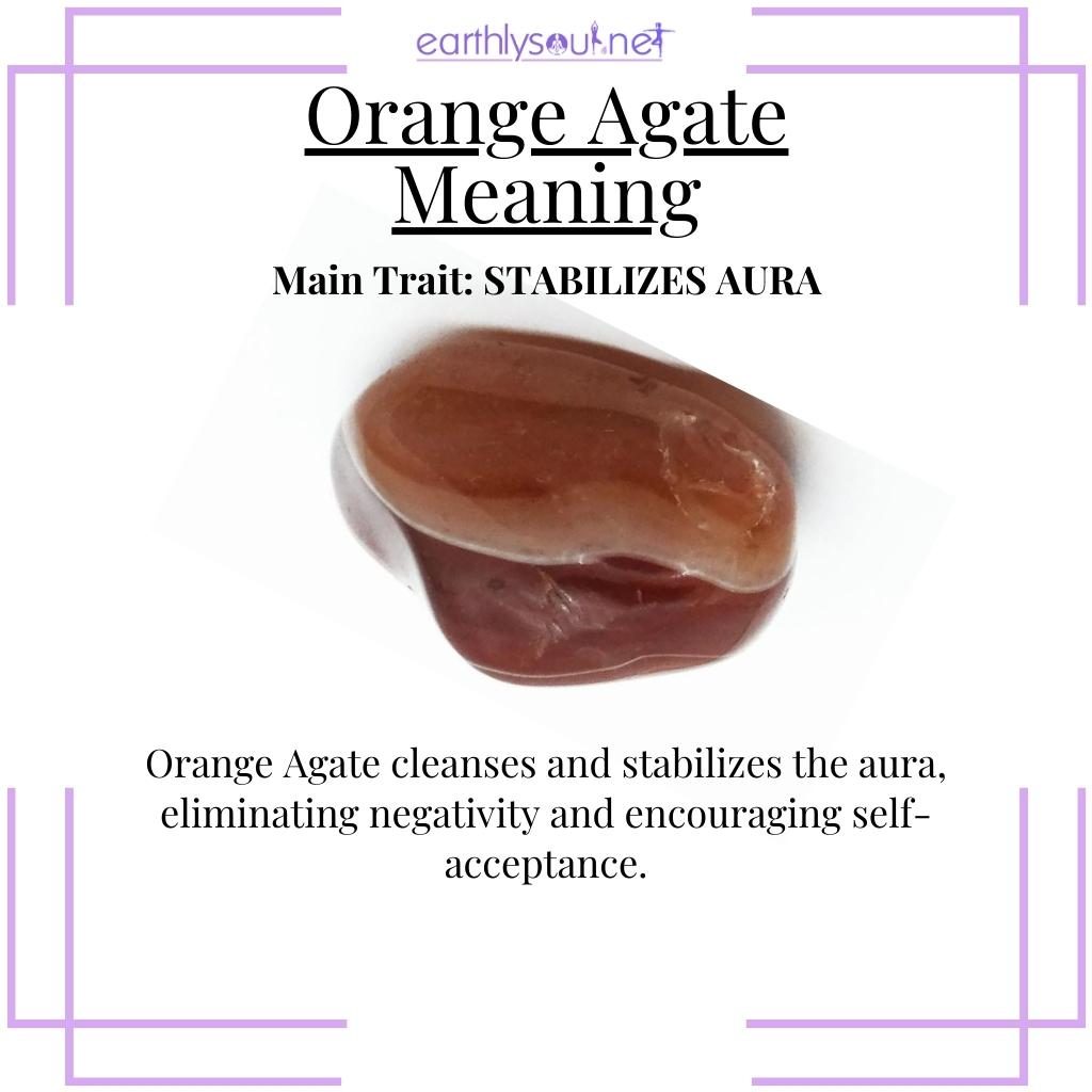 Orange agate for emotional stability