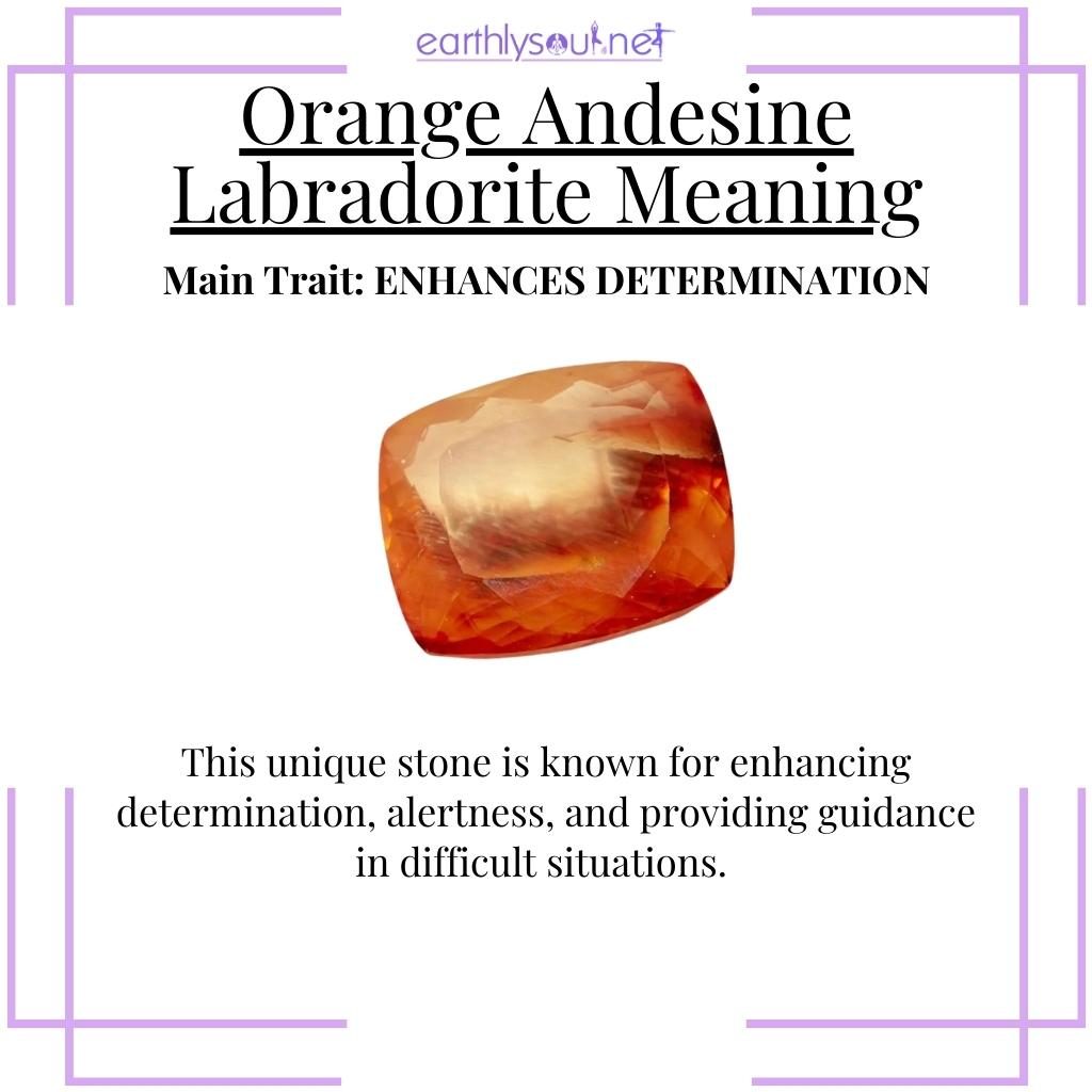Orange andesine labradorite guiding through difficulties