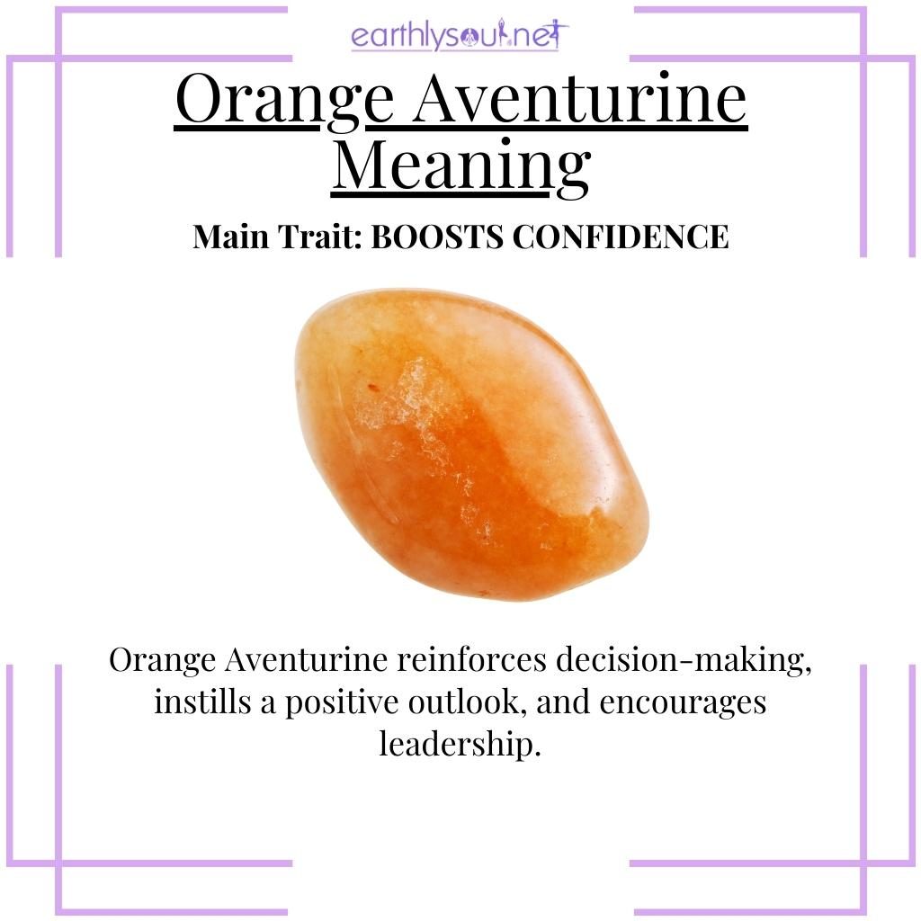 Confidence-boosting orange aventurine