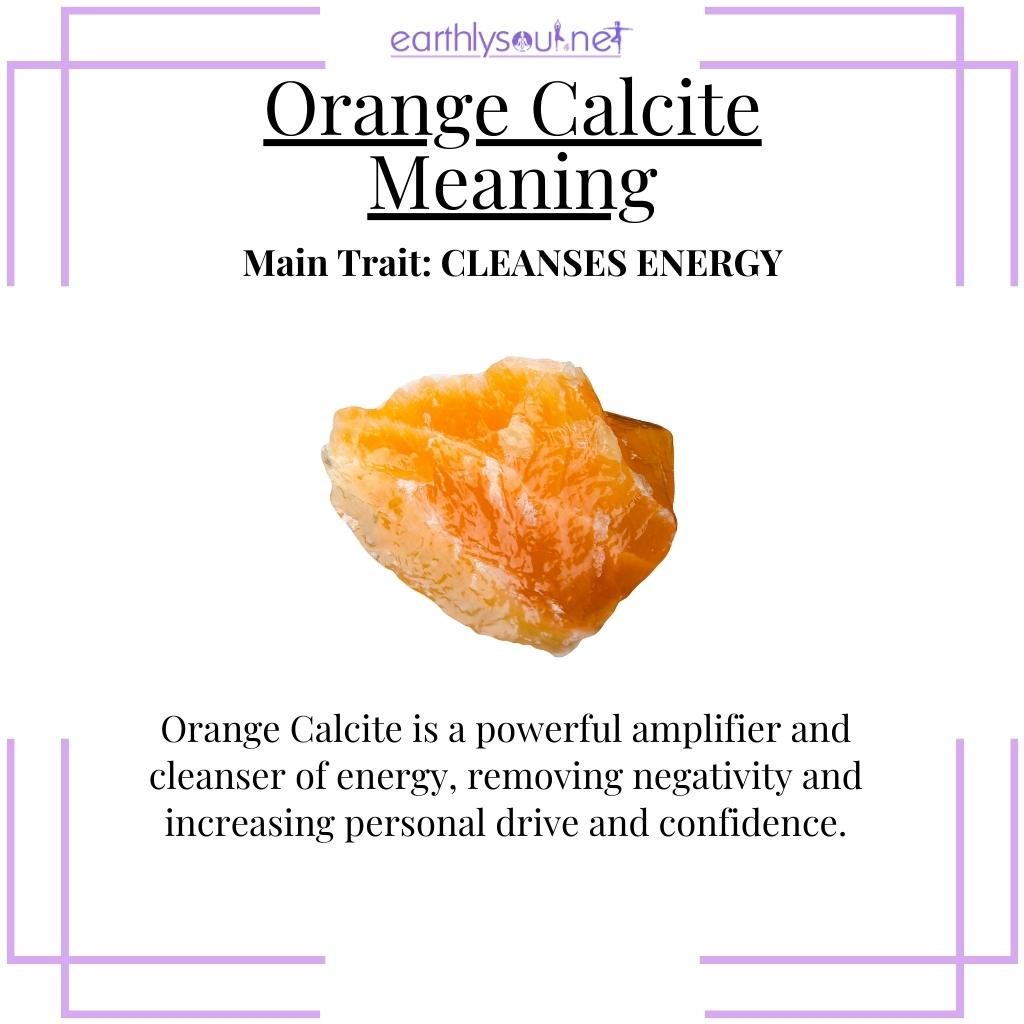 Orange calcite cleansing negative energy