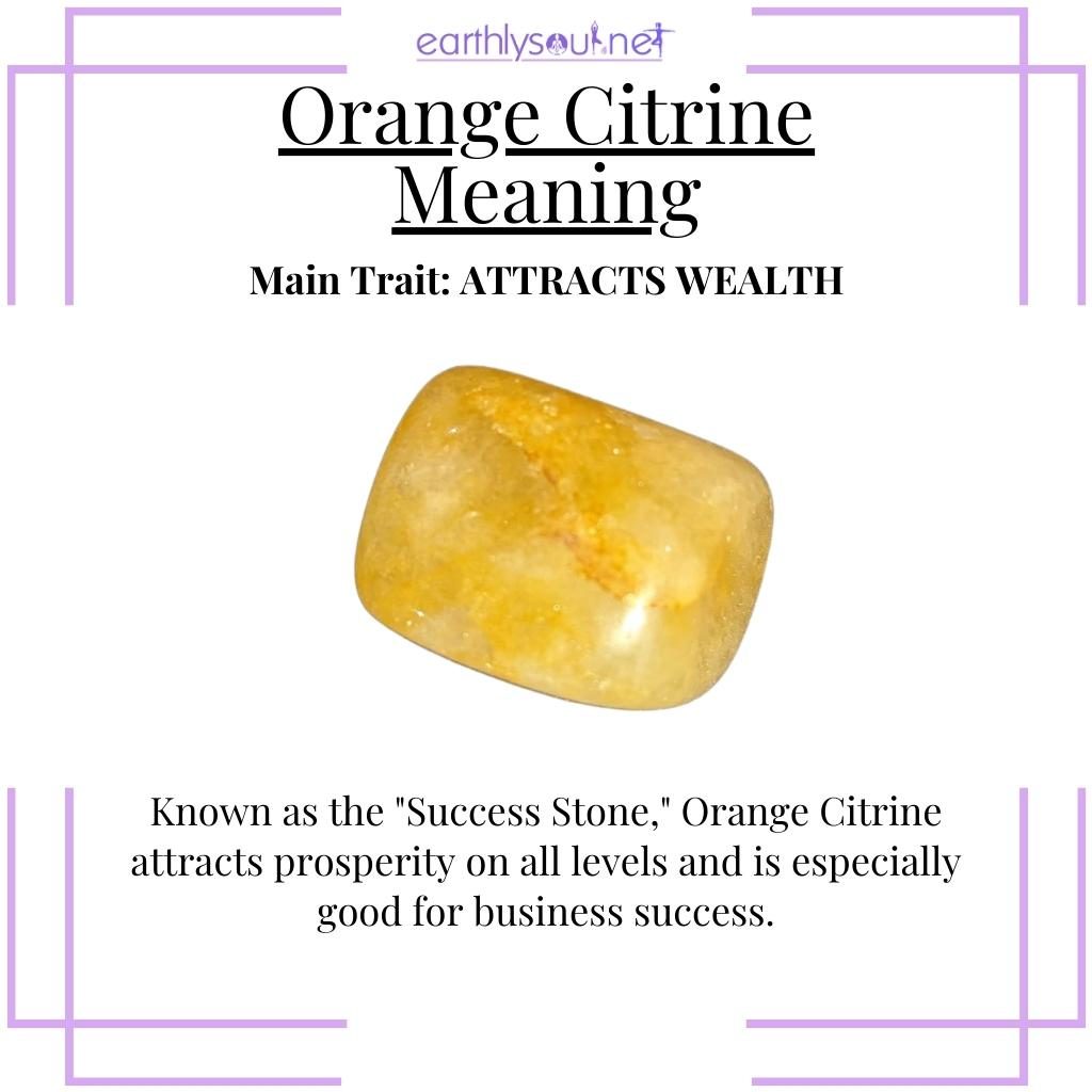 Orange citrine attracting prosperity