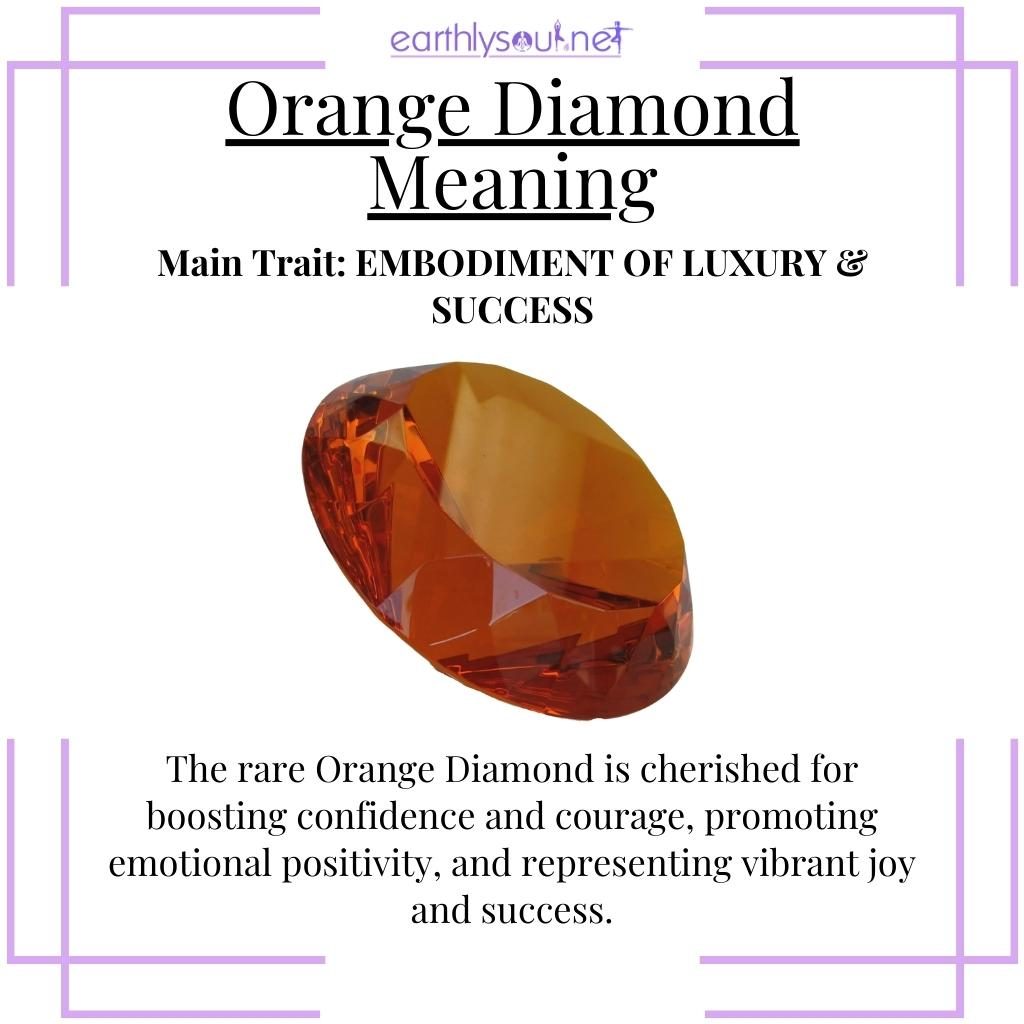 Radiant orange diamond representing joy and courage