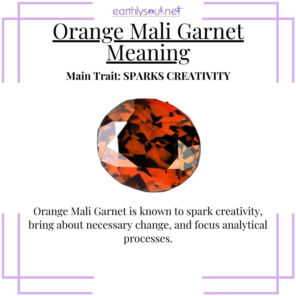 Innovative energies of orange mali garnet