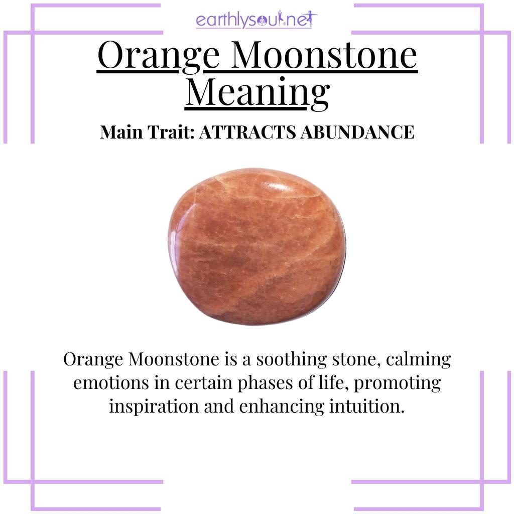 Soothing orange moonstone for emotional balance