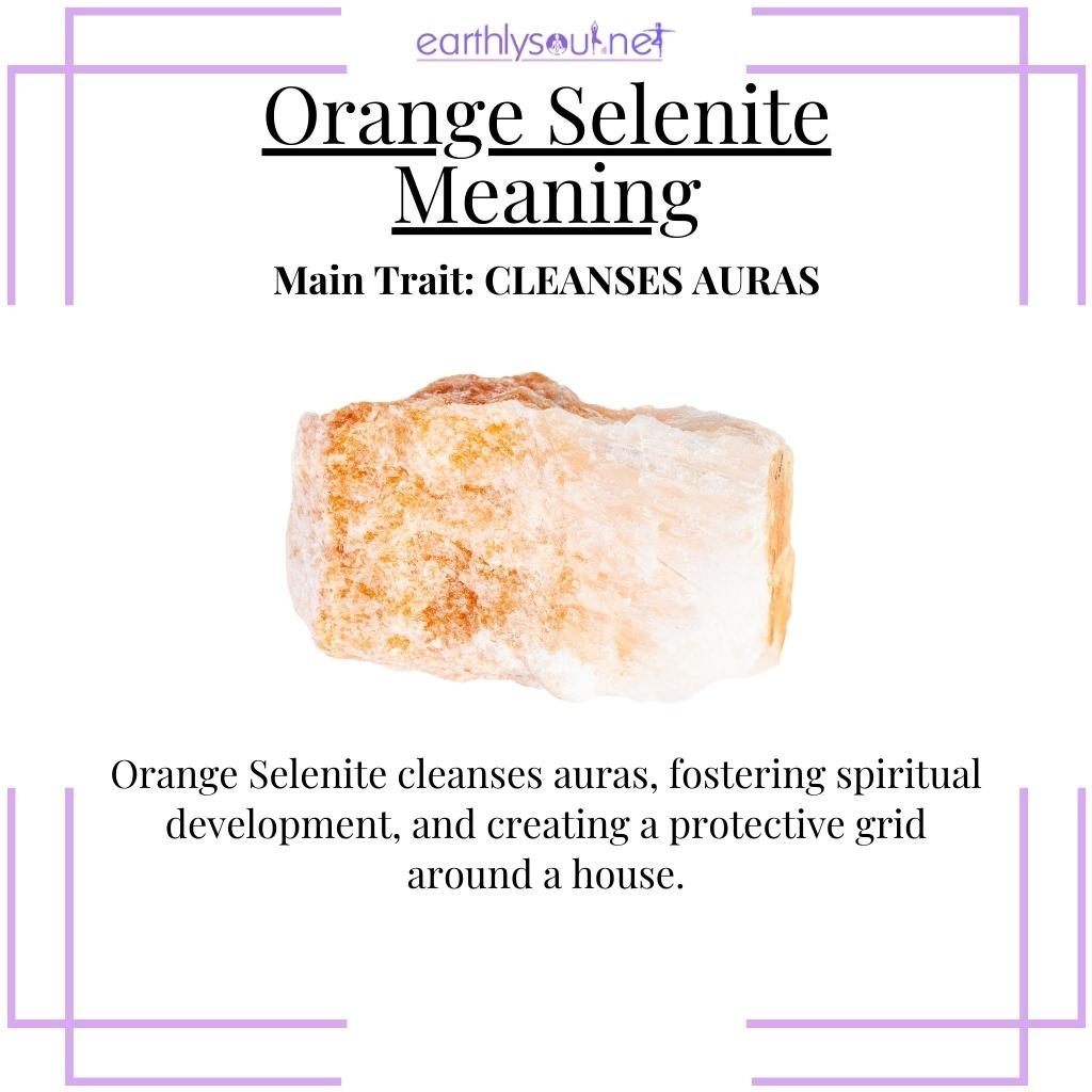 Aura-cleansing orange selenite.