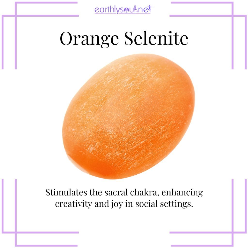 Orange selenite for creativity and joy