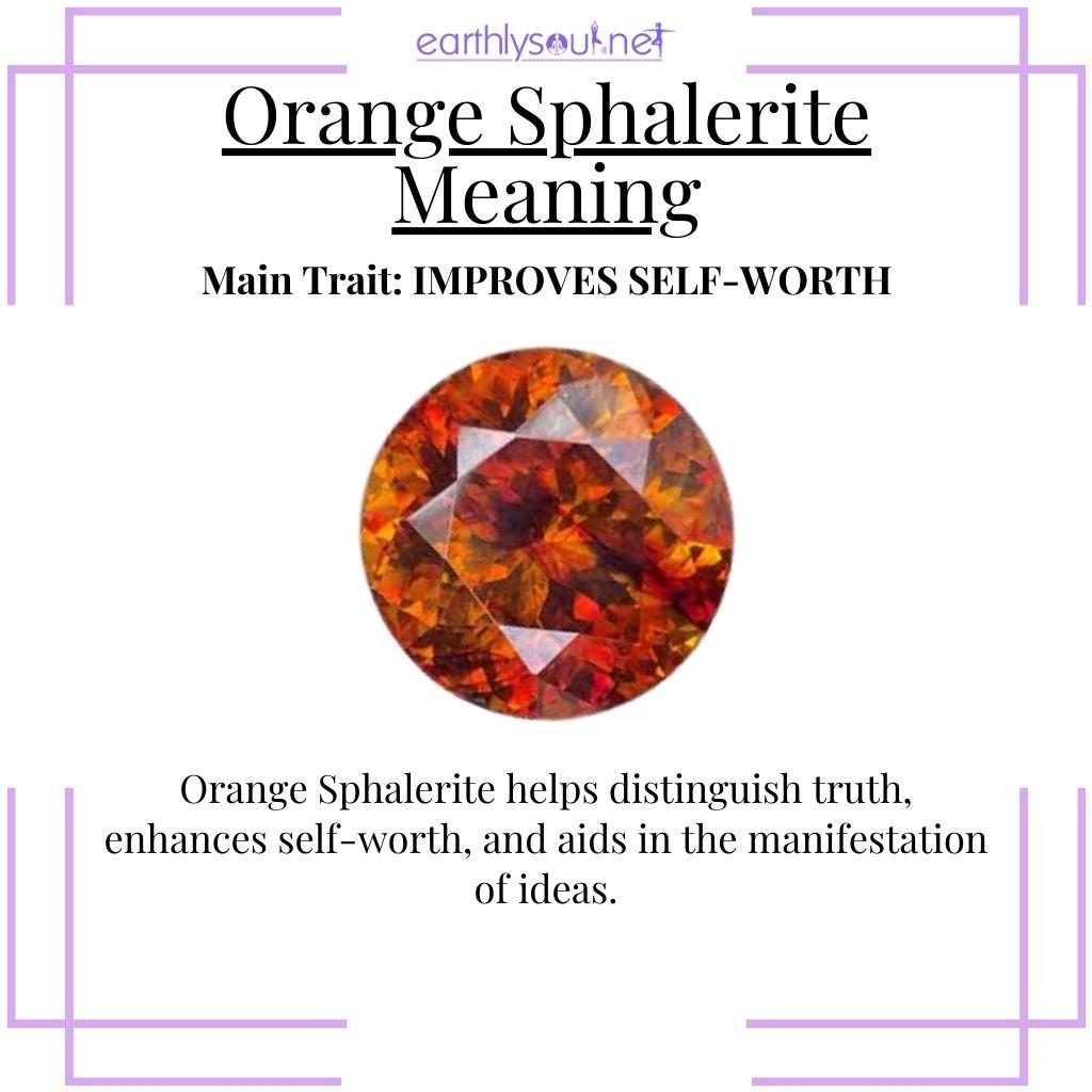 Self-esteem boosting orange sphalerite
