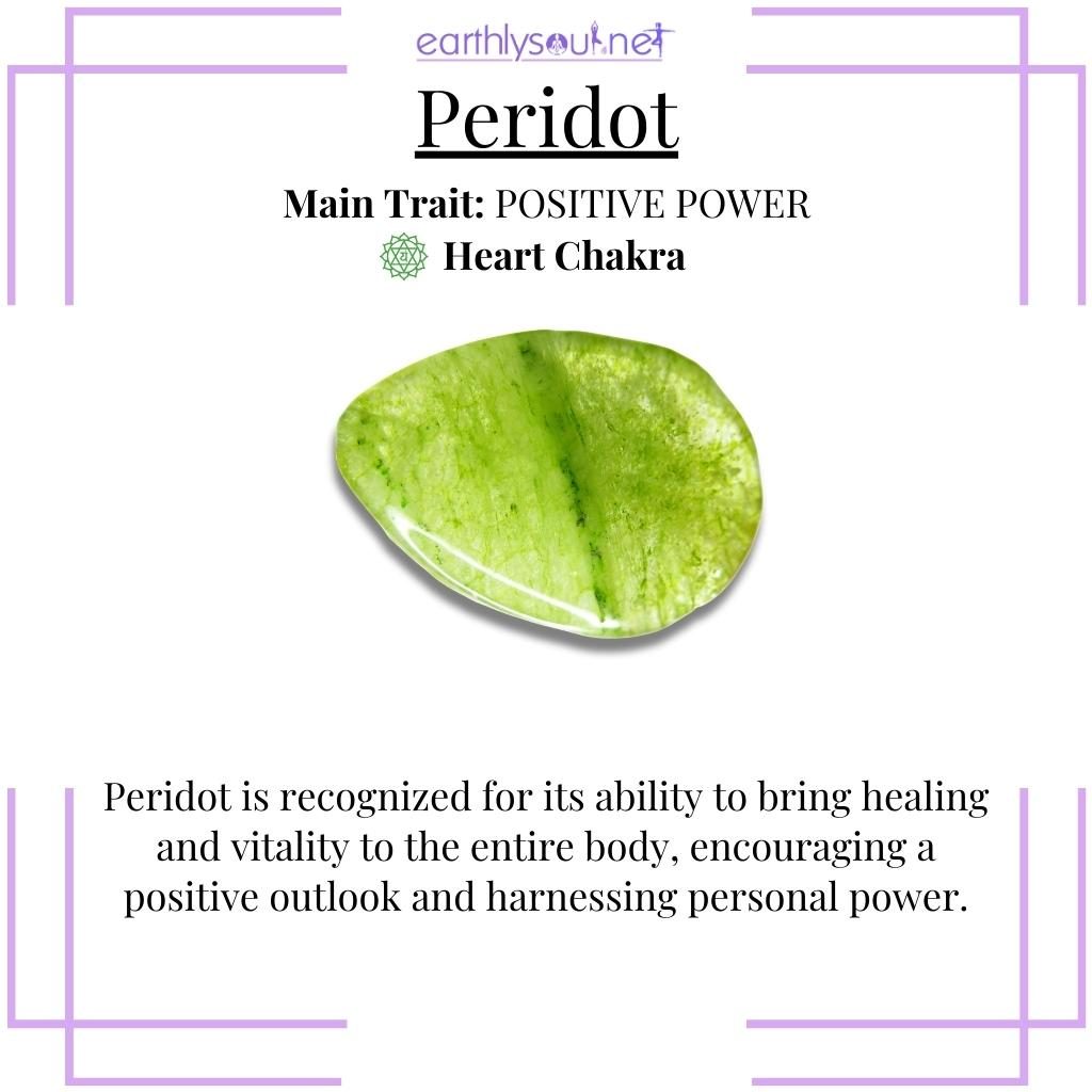 Vivid green peridot empowering and bringing healing and vitality