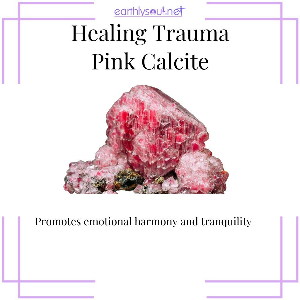 Pink calcite for emotional balance and peace