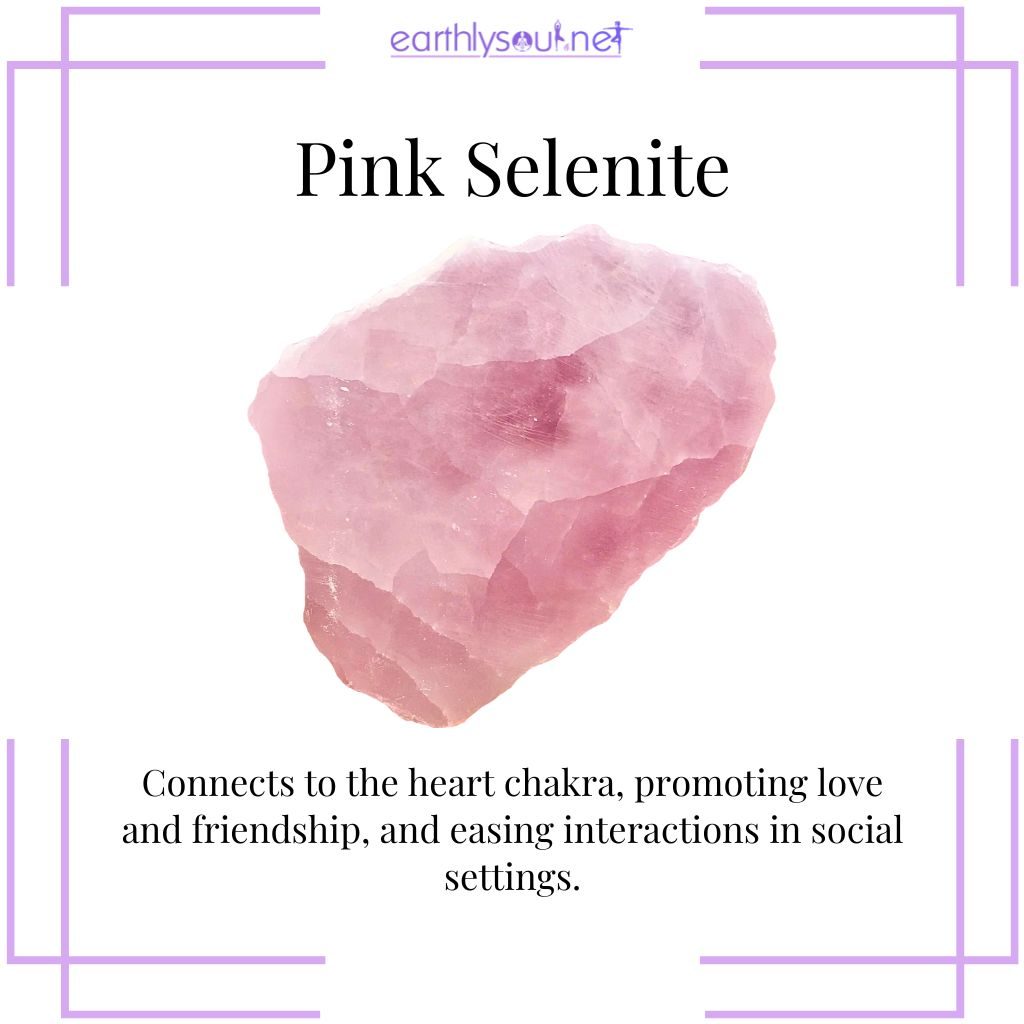Pink selenite for love and friendship