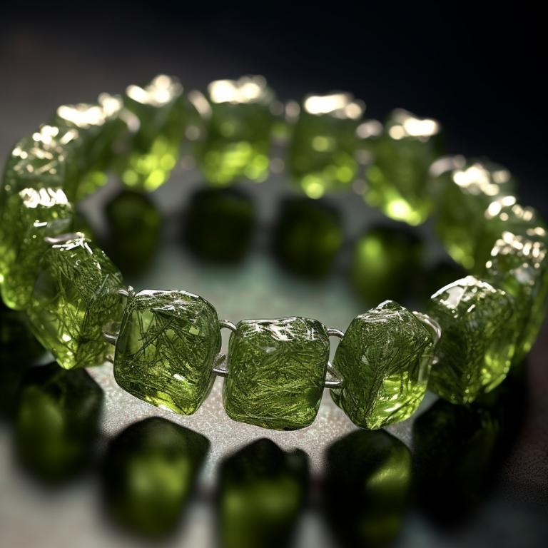 Photo of moldavite bracelet