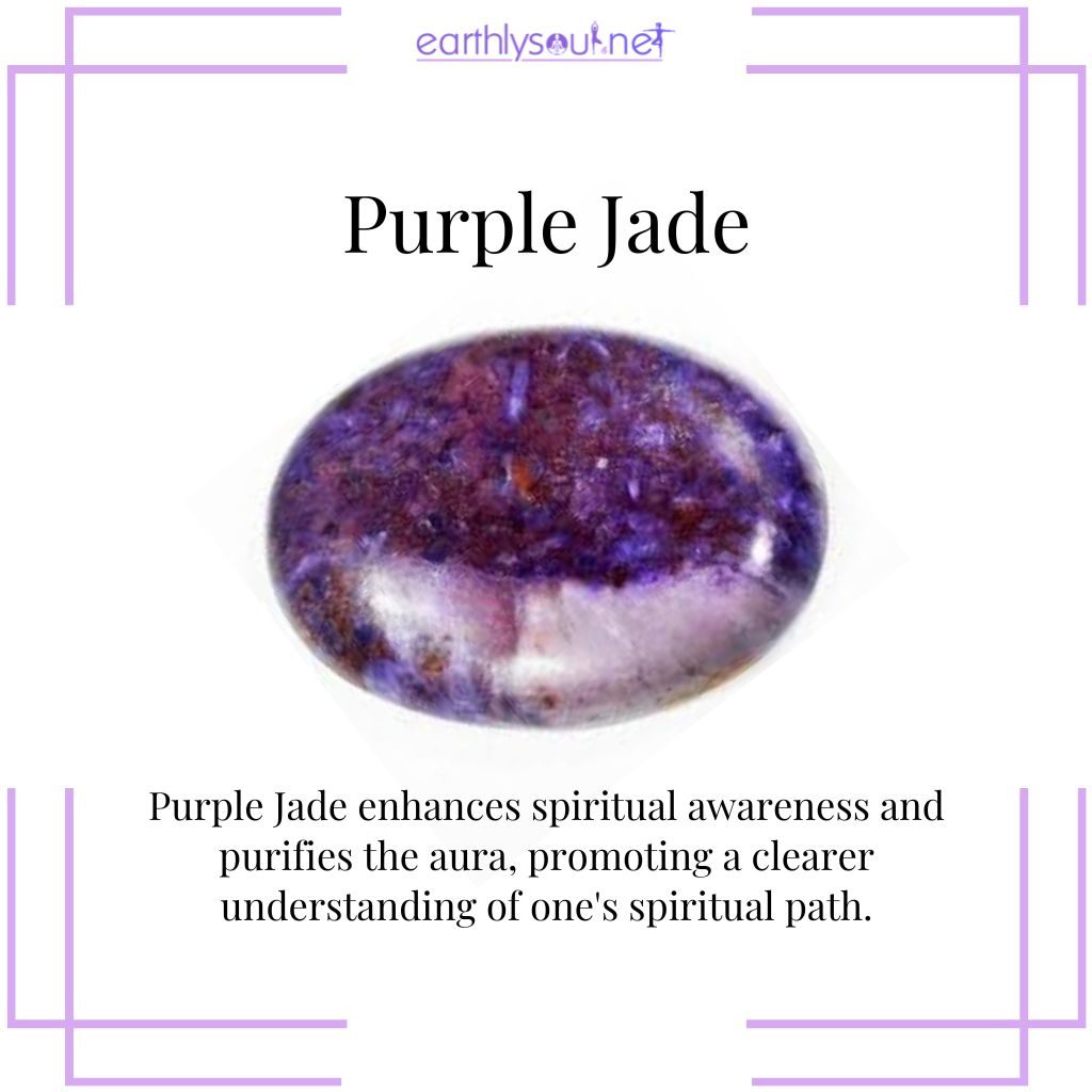 Purple jade for spiritual awareness