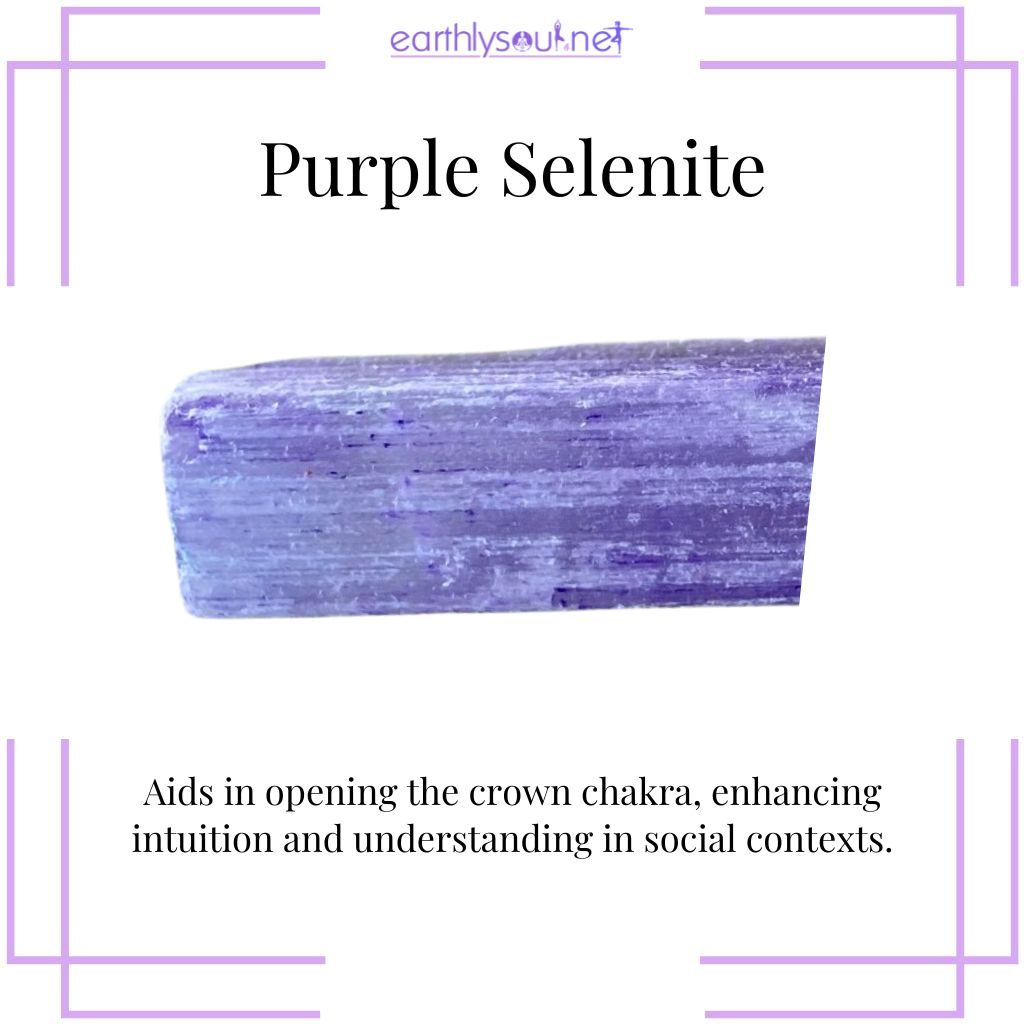 Purple selenite for intuitive social interactions