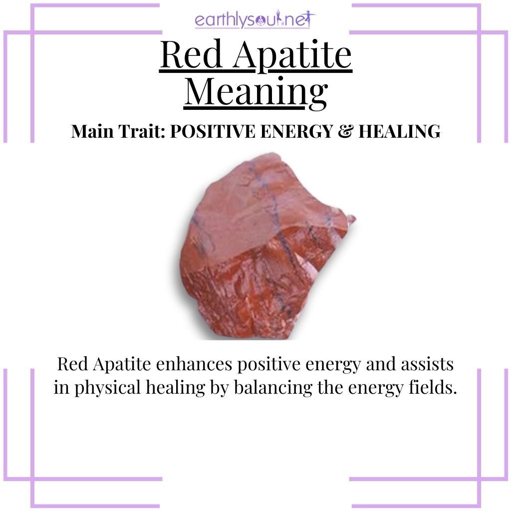 Vibrant red apatite for positive energy and physical healing