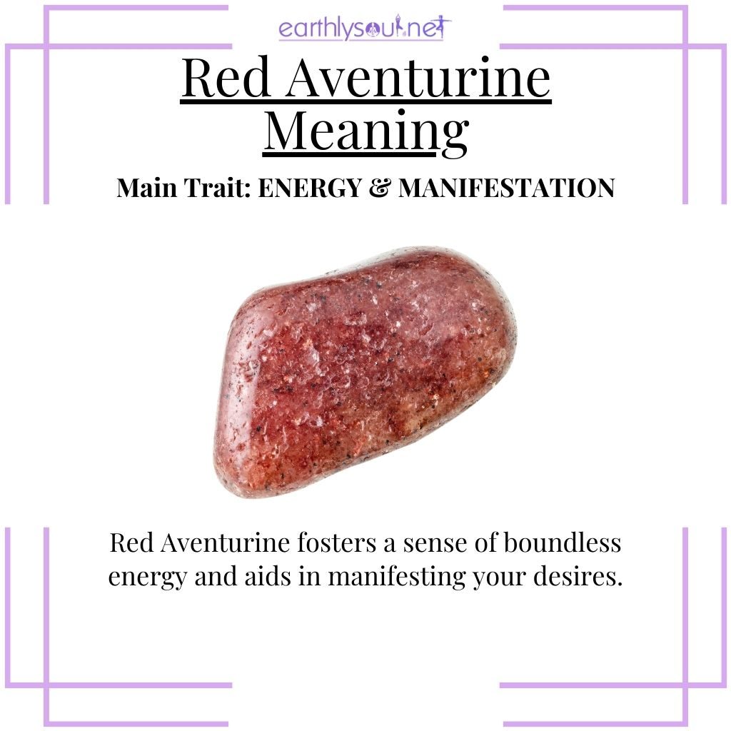 Energizing red aventurine for manifesting your desires