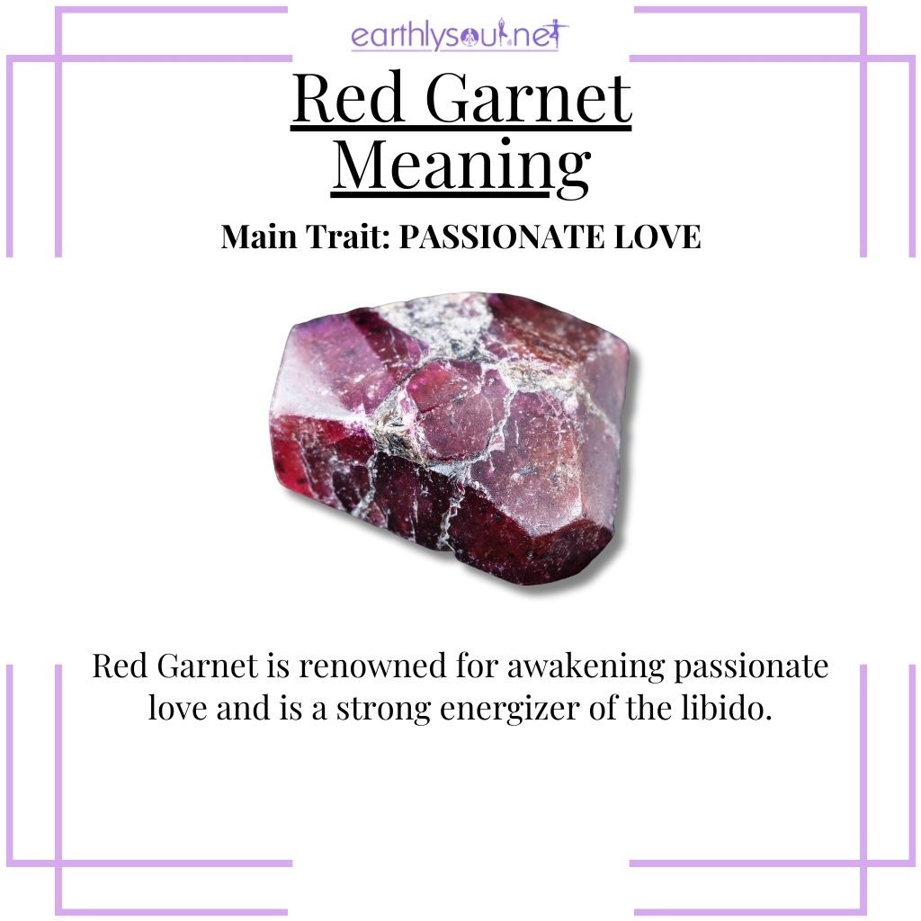 Luscious red garnet for passionate love and libido