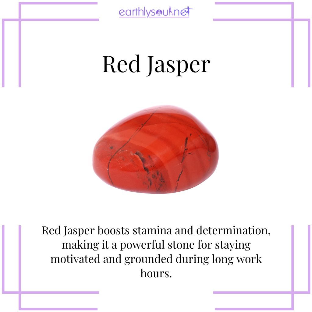 Red jasper for stamina and motivation