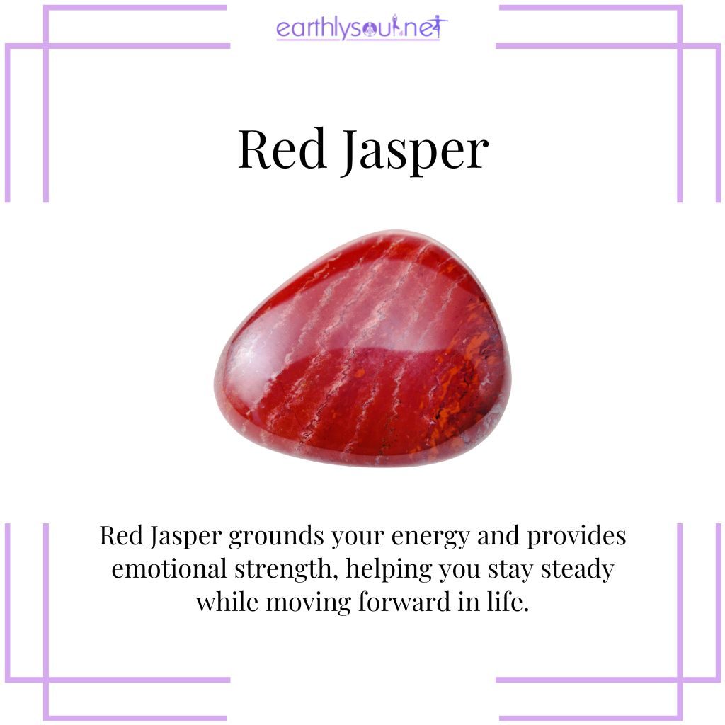 Red jasper for grounding and strength