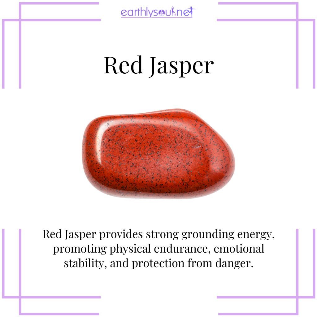 Red jasper for grounding and stability