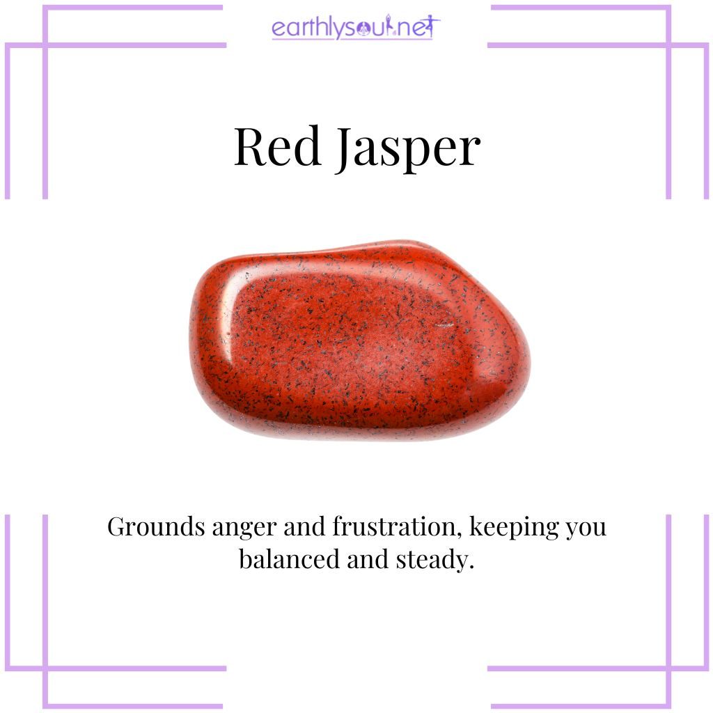 Red jasper crystal for grounding energy in mars retrograde