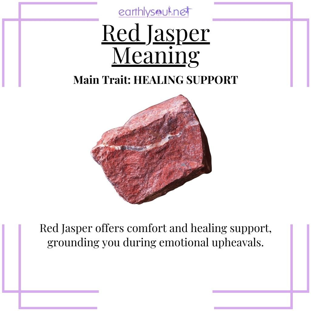 Comforting red jasper for emotional grounding and healing