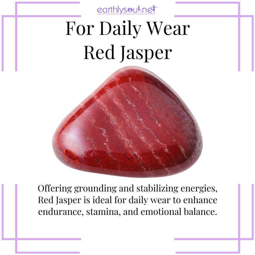 Red jasper for stability and endurance