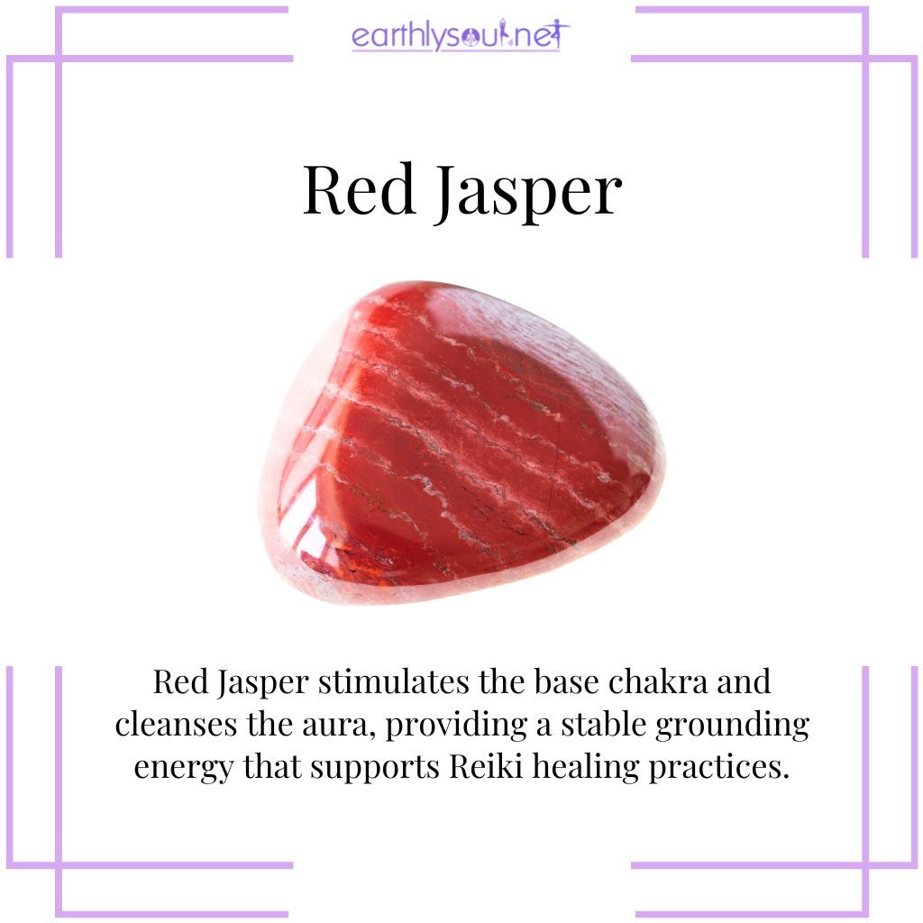 Red Jasper for grounding Reiki energy