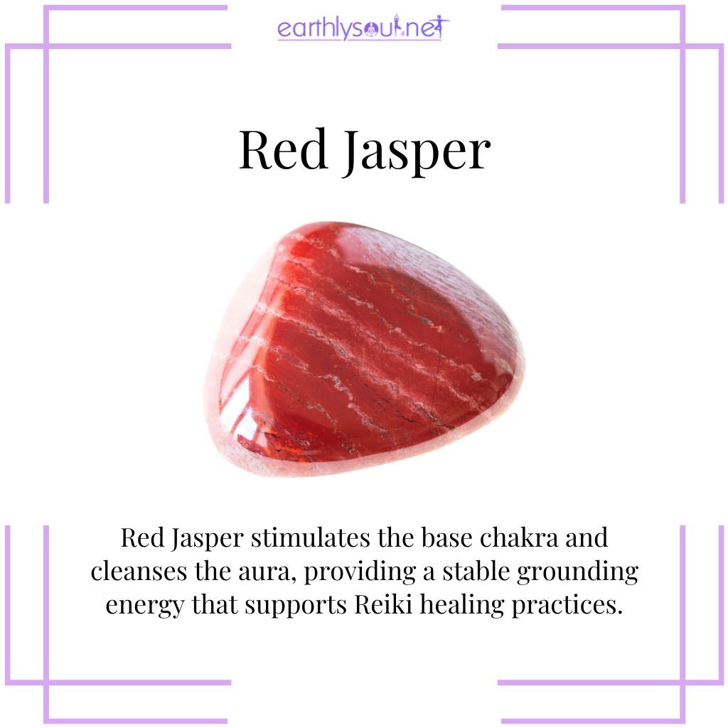 Red jasper for grounding reiki energy