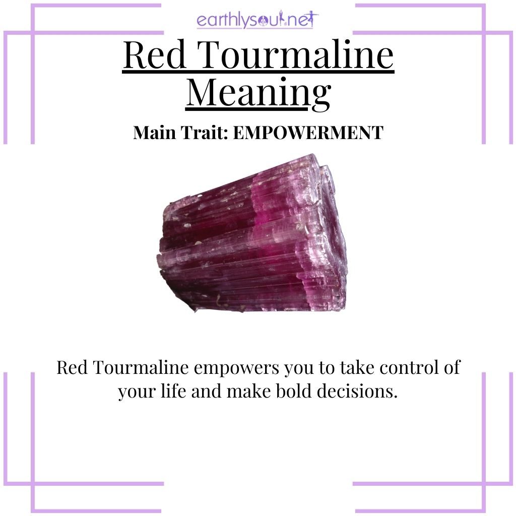 Empowering red tourmaline for bold life choices