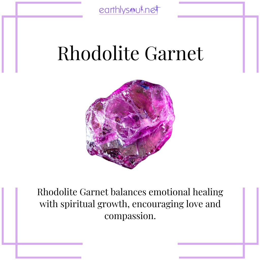 Rhodolite garnet for emotional healing