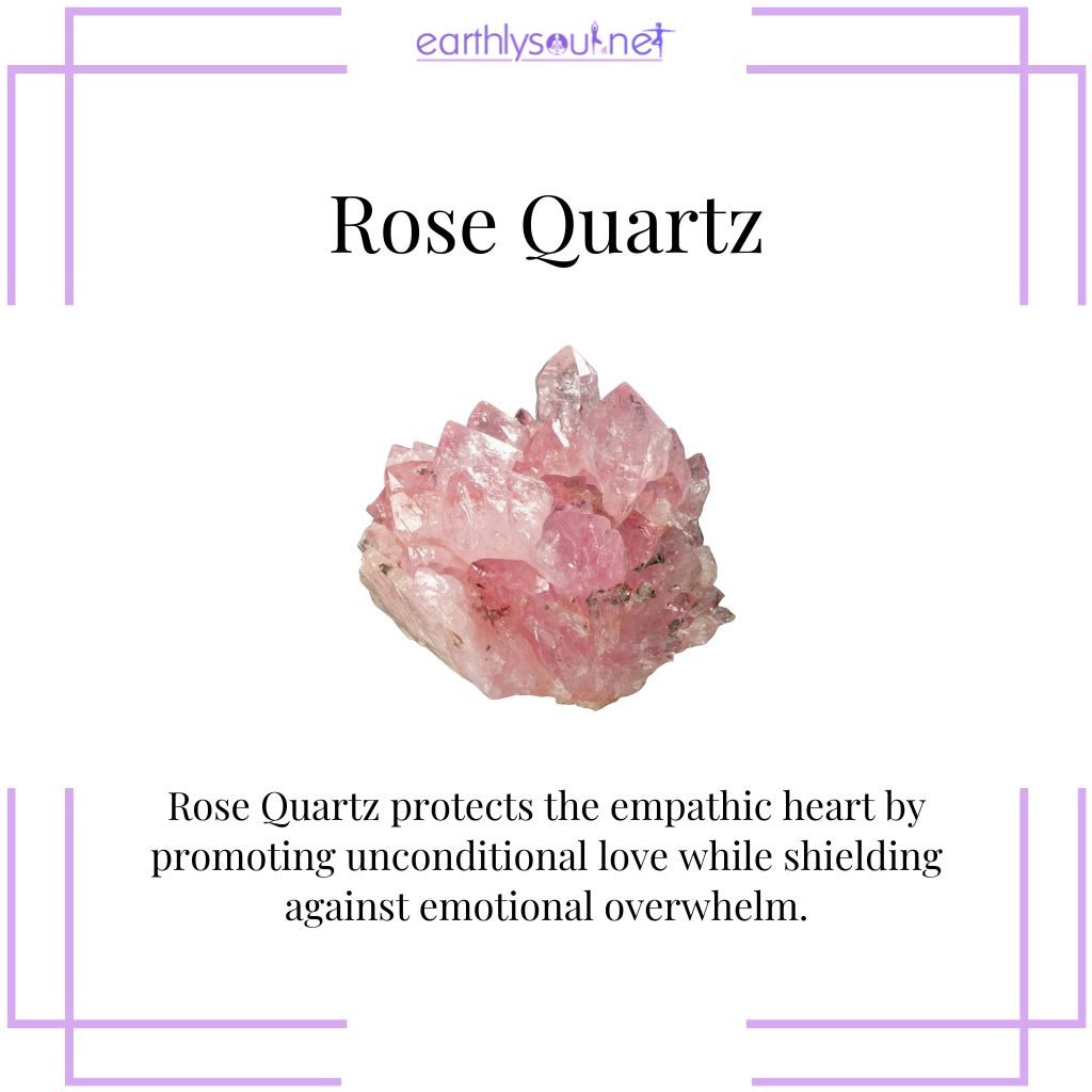 Rose quartz for heart-centered protection