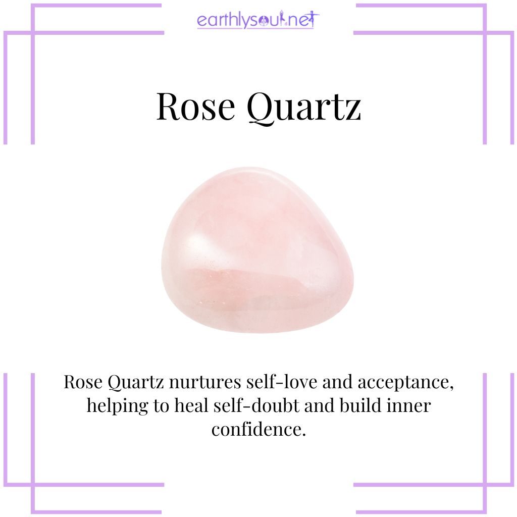 Rose quartz for self-love and confidence