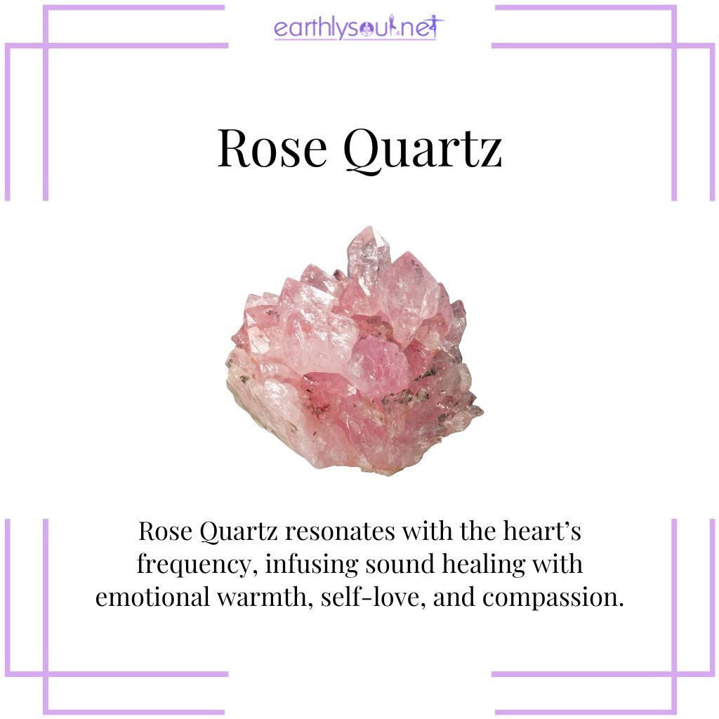 Rose quartz for heart-centered sound healing