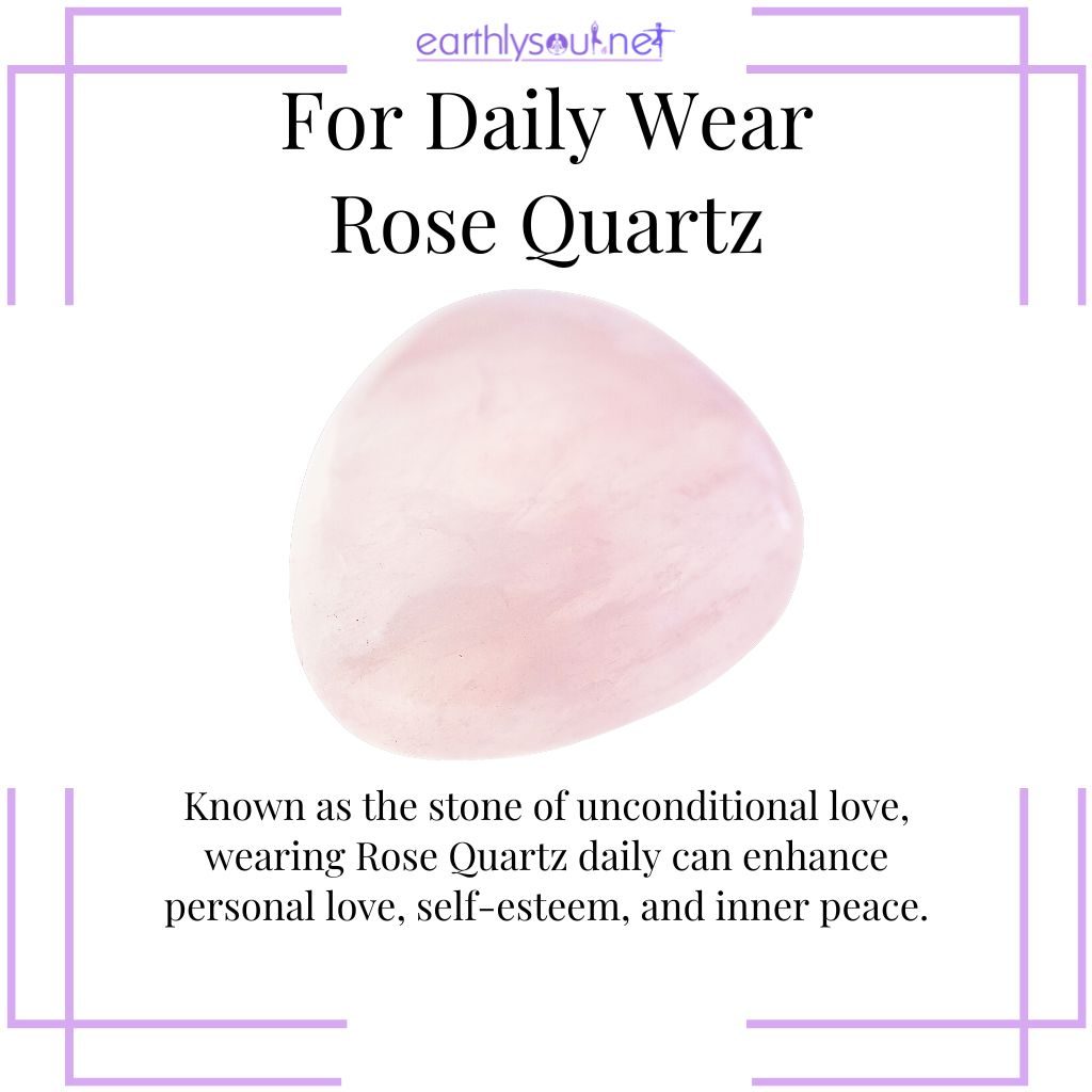 Rose quartz for love and peace
